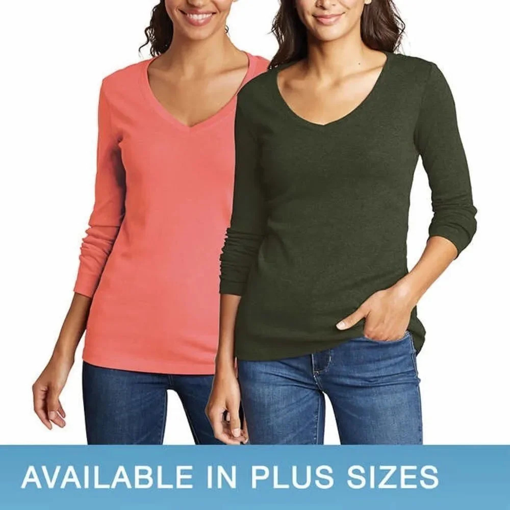 Long sleeve Eddie Bauer Ladies Long Sleeve Tee, 2-pack
